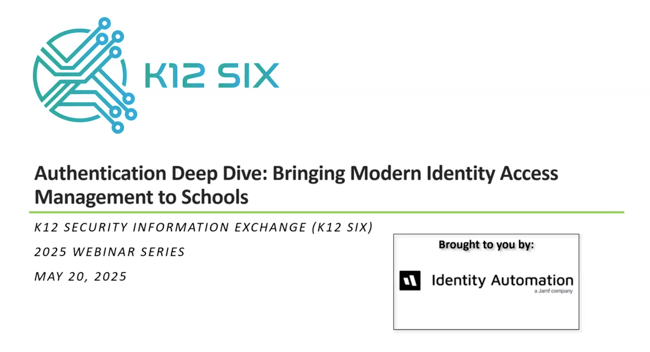 K12Six Deep Dive - Bringing Modern Identity